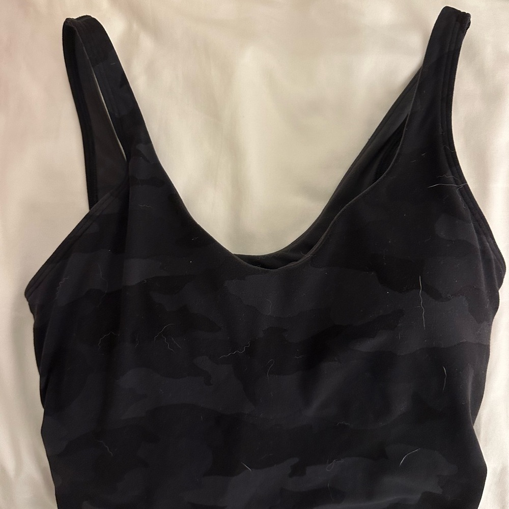 Lululemon Athletica Black Crop Top Moisture-Wicking Racerback
